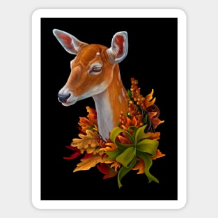 Deer and autumn Magnet